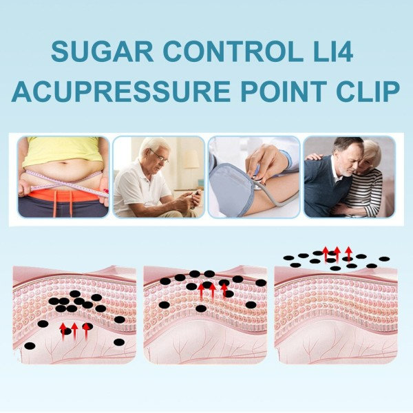 Sukker Kontroll Akupressur Punkt Klips for diabetiker behandling blod glukose lindring