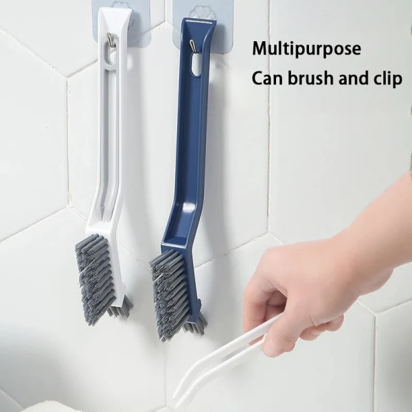 2-i-1 flerbruk bad fliser gulv gap rengjøring børste vindu rille børste praktisk husholdning hjørne rengjøring verktøy