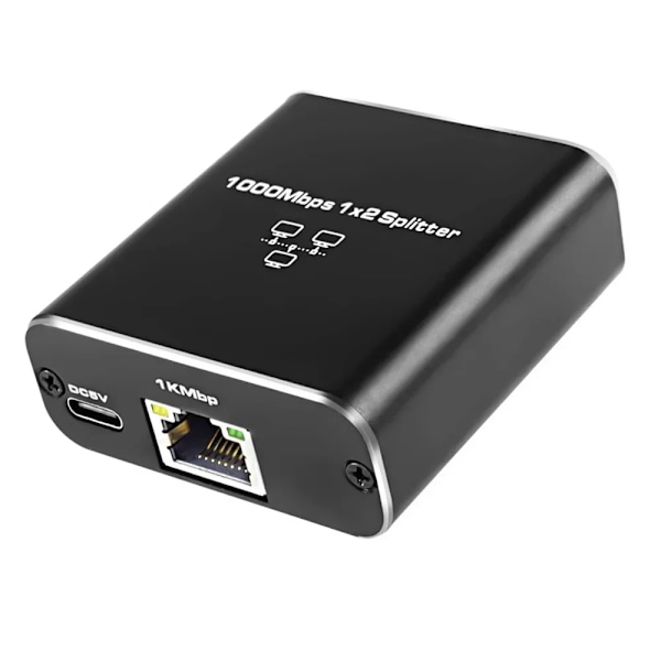 1 till 2 Gigabit Ethernet Adapter Internet Nätverk Kabel Extender
