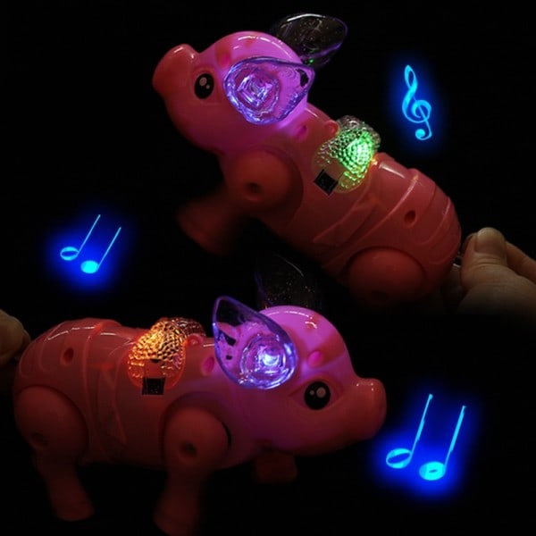 Morsom Elektrisk Piglet Musikk Walking Pig Action Figur Leker