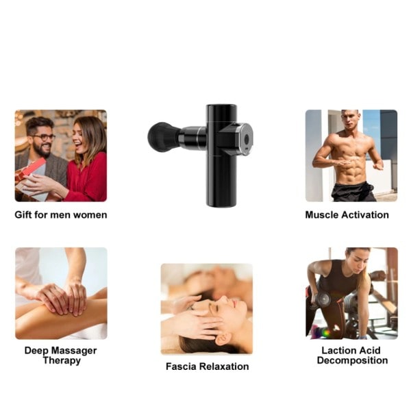 Mini värinä hieronta ase naisten kannettava lihas rentoutus sähkö hieronta fitness värähtelyhierontalaitteet