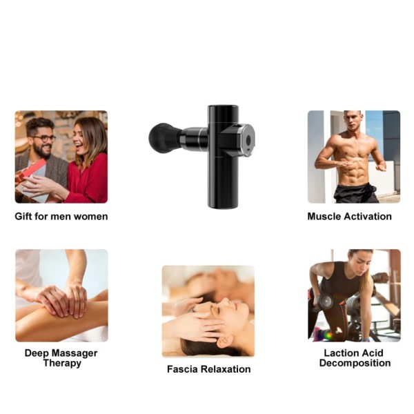 Mini vibration massage pistol kvinnor portabel muskel avslappning elektrisk massager Fitness vibratormassager