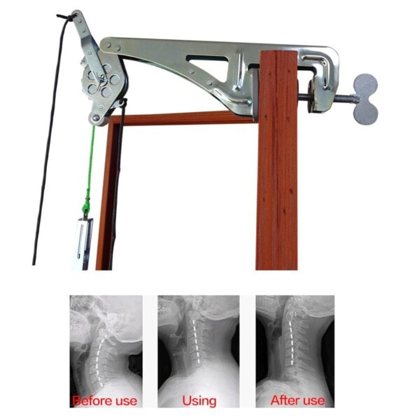 Cervical Traction Over Dörr Nacke Massager Device Kit Bår Justering Kiropraktik Rygg Huvud Massör