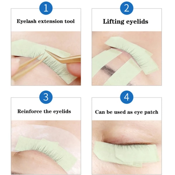 10 stykker Micropore Øyenvippe Tape Vippeforlengelse Rekvisita Sminke Verktøy Engros Vipper Tilbehør Sminke Verktøy Vippeløfting Tape