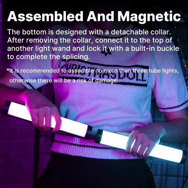 VL110 RGB Rör Video Wand Light CRI95 Photo LED Stick Video Portable Studio Camping Fill Light