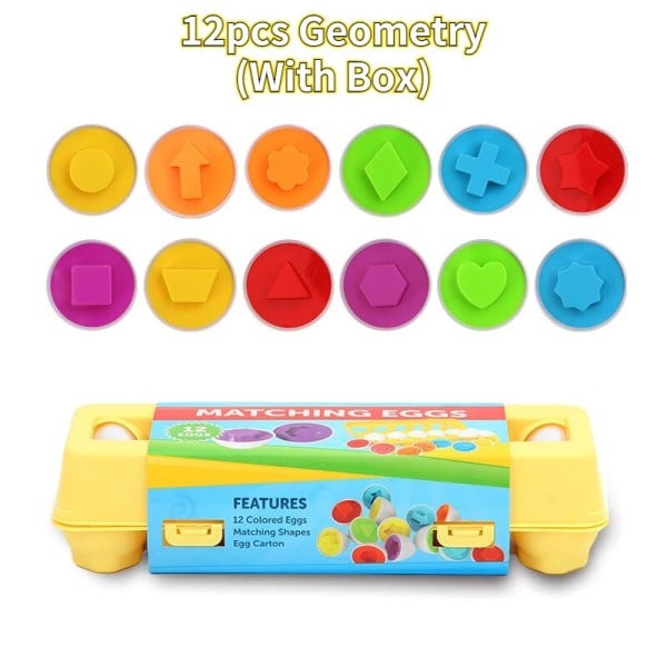 Baby montessori egg småbarn sensoriske leker pedagogisk smart påske egg spill form matching sortere kylling leker