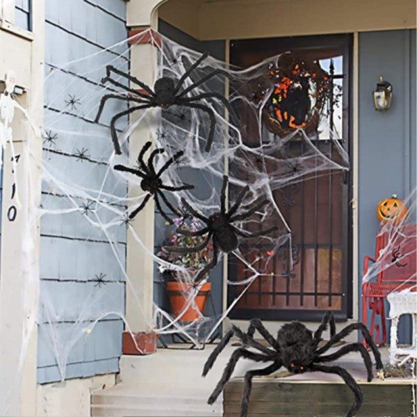 150 cm Oversized Plysj Sort Edderkopp Halloween Fest Dekorasjon
