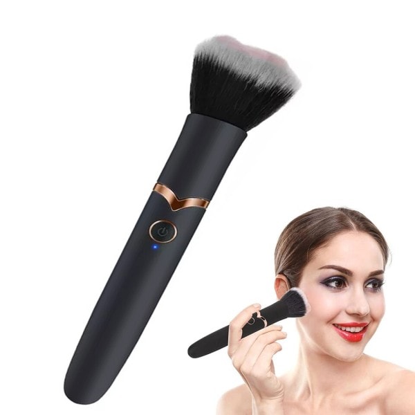 Elektrisk Makeup Brush Foundation Blending Brush 10 Speeds Massage Vibration Loose Powder rouge