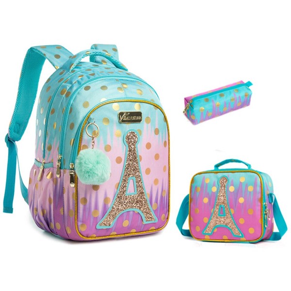 Skol väska ryggsäck för barn ryggsäckar för skola tonåringar flickor paljett torn skolväskor
