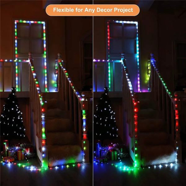 10M Fairy Light Smart Christmas LED Garland Fjernbetjening Bluetooth APP Control