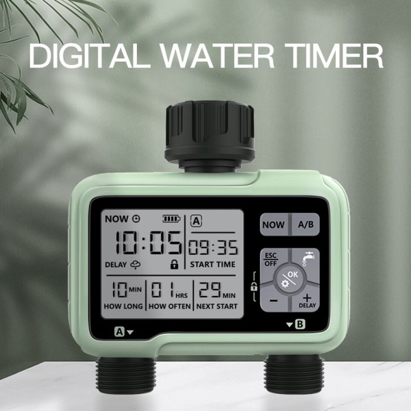 Stor LCD Display Uttak Husholdning Utendørs Vanning Vann Timer