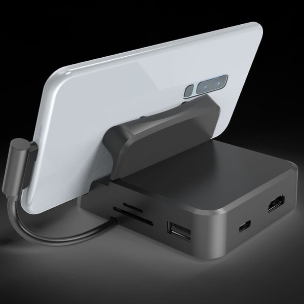 Typ C HUB Docking Station Telefon Ställ Dex Pad Station USB C To HDMI-kompatibel Dock Ström Laddare Kit