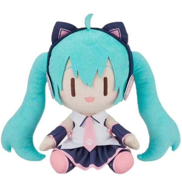 Hatsune Miku Plysj Leker Kawaii Vocaloid 2021 Bursdag Katt ører 30cm Anime Figurine Plysj Leker