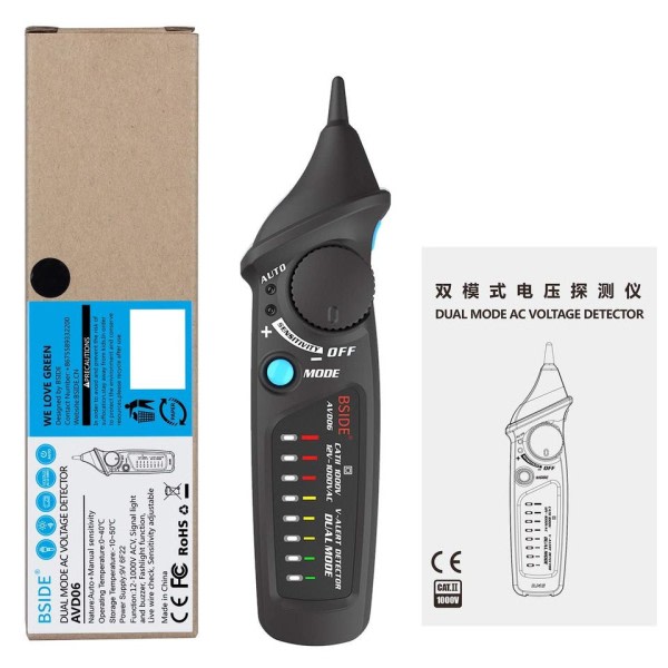 Spänning Detektor El Ström Socket Uttag AC Voltage Tester Penna