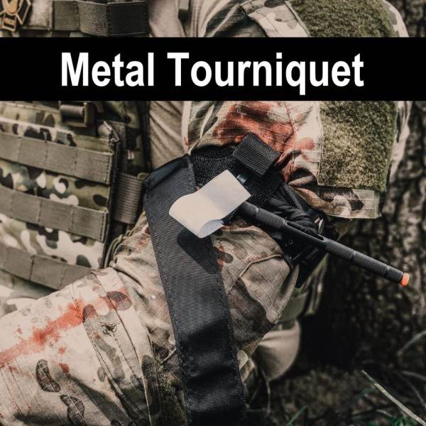 Survival Trauma Kit Molle Tactical Pouch with Metal Tourniquets