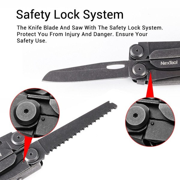 Hand Tool Flagship Pro 16 in 1 Multi-tool EDC Utomhus Tång Kniv Såg Kutter Flask Öppnare Skruvmejsel Sax