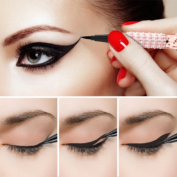 Flytande Eyeliner Penna Vattentät Svart Långvarig Eye Liner Penna Tjock Snabbtorkande Kosmetika Smink Verktyg