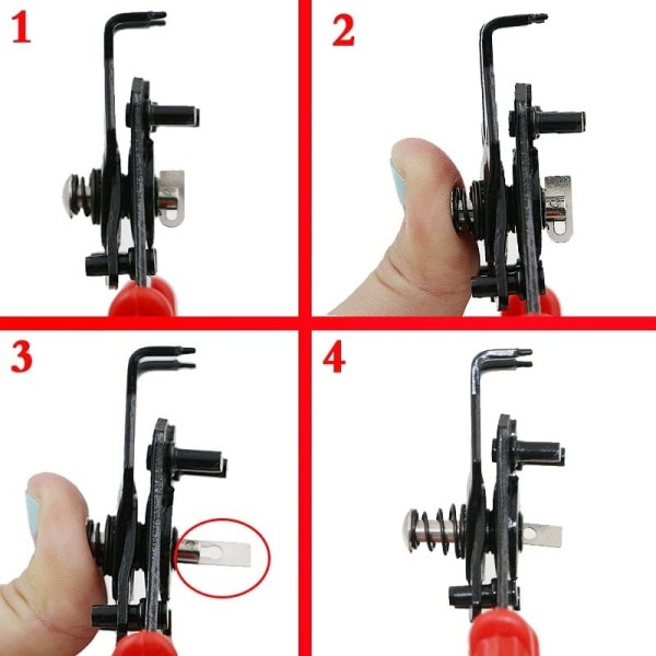 4 i 1 Fleksibel Hoved Låsring Tang Snap Ring Tænger Låsring Kombination Holding Clip Hånd Værktøj Sæt