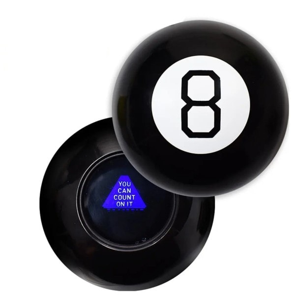 Sort 8 magiske rekvisitter 10CM Magic Ball Prophecy Magic Ball Sort 8 Magic Props