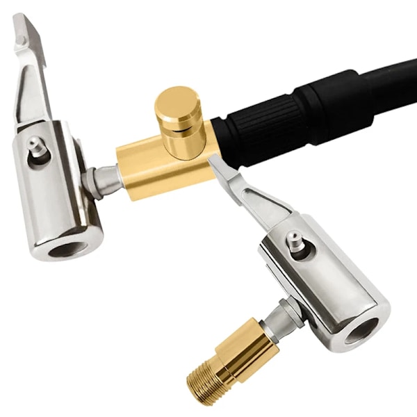 Bärbar däck munstycke klämma uppblåsbar pump kontakt bil däck luft chuck pump kompressor kan tömmas ventil adapter 1 st