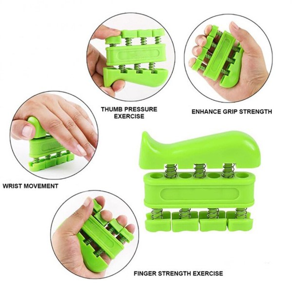 1PC Hand Grip Finger Tränare Strengthener Tvåvägs Fjäder Justerbar Kraft Träning Piano Gitarr Finger Träning Utrustning