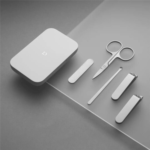 Original Xiaomi Mijia Manikyr Nagelklippare Pedikyr Set Bärbar Rese Hygiene Kit Rostfritt Stål Nagelklippare Verktyg Set