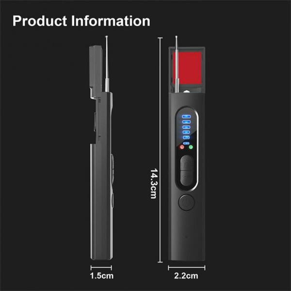 Fuld Range Kamera Skjult Finder Anti Spy Bug Listening Enhed GPS Tracker RF Trådløs Signal Scanner