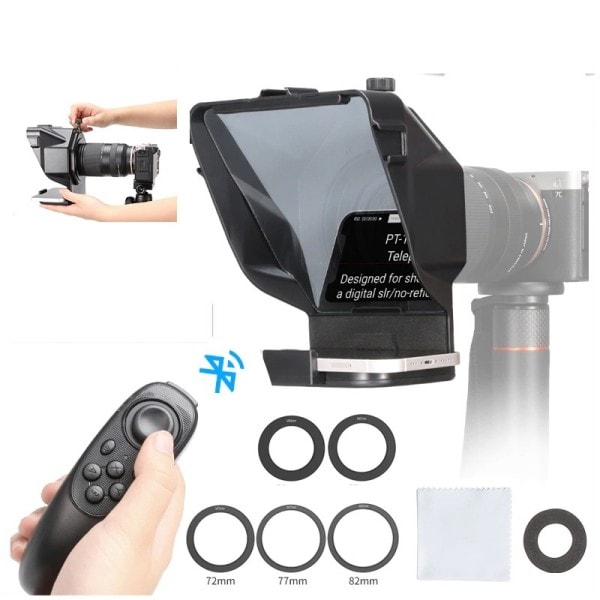 Bærbar Mini Teleprompter Prompter til Smartphone/DSLR Kamera Video Optagelse