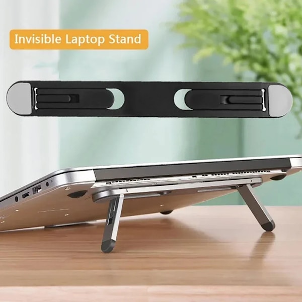 Laptop Riser Ställ för Macbook Pro 13 15 Air Lenovo Samsung Notebook Kylning Pad Osynlig Bärbar dator Fäste Stativ