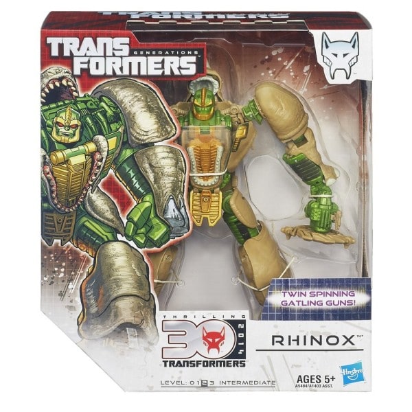 Transformator Toy for Child 30-årsjubileum Voyager Klasse Rhinox Action Figur