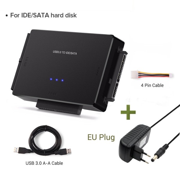 USB 3.0 SATA IDE Kiintolevy sovitin muunnin kaapeli 3,5 2,5 tuuman HDD/SSD CD DVD ROM CD-RW 3 1 IDE  SATA sovitin