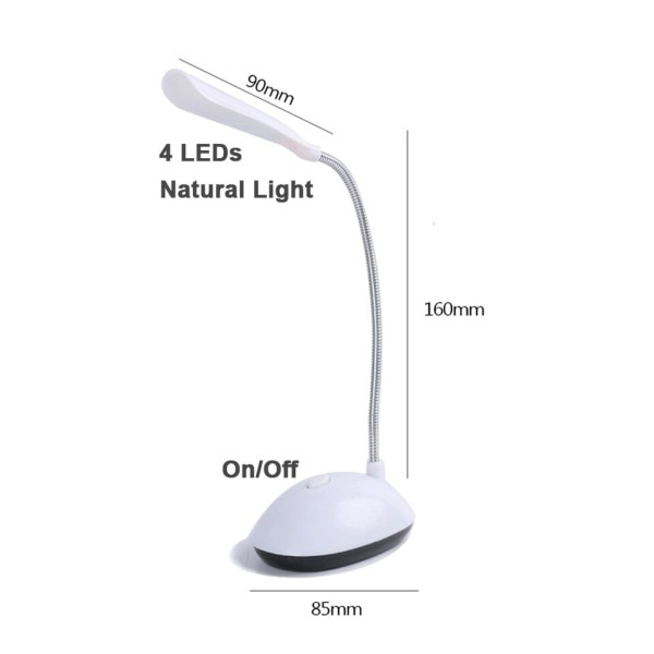 Led Skrivbord Lampa  Steglös Dimbar Touch Vikbar Bord Lampa Sängbord Läs Ögonskydd Natt Ljus