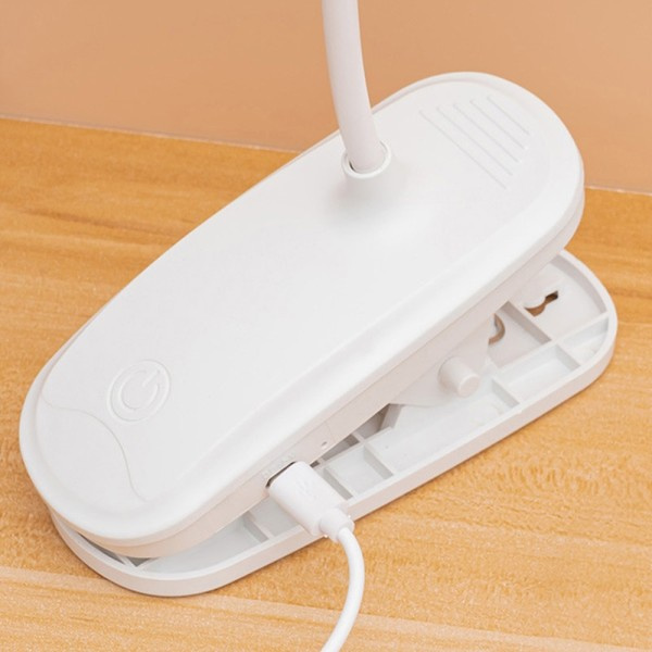 Fleksibel bord lampe med klemme trinnløs dimming led bord lampe