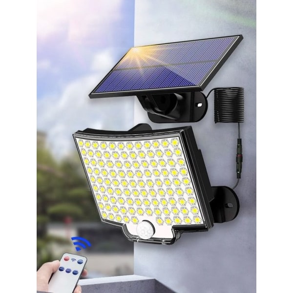 Utendørs Super Lys Vegg Lampe med Bevegelse Sensor Fjernkontroll Kontroll Vanntett Gårdsplass Garasje Belysning