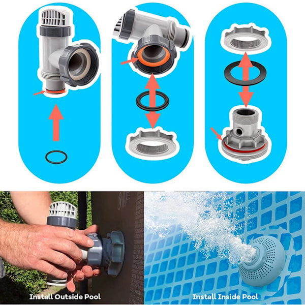 10 stykker gummi skive for Intex Poolnars10747 O ring pakning erstatning pakning gummi pakning svømmebasseng utstyr deler