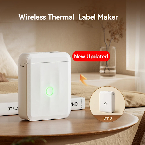 Mini Thermal Label Printer Portable Paper Maker Wireless Sticker Machine