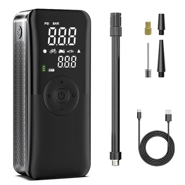Laddningsbar Luft Pump Däck Inflator Bärbar Kompressor Digital Trådlös Bil Däck Inflator För Motocykel Cykel Bolar