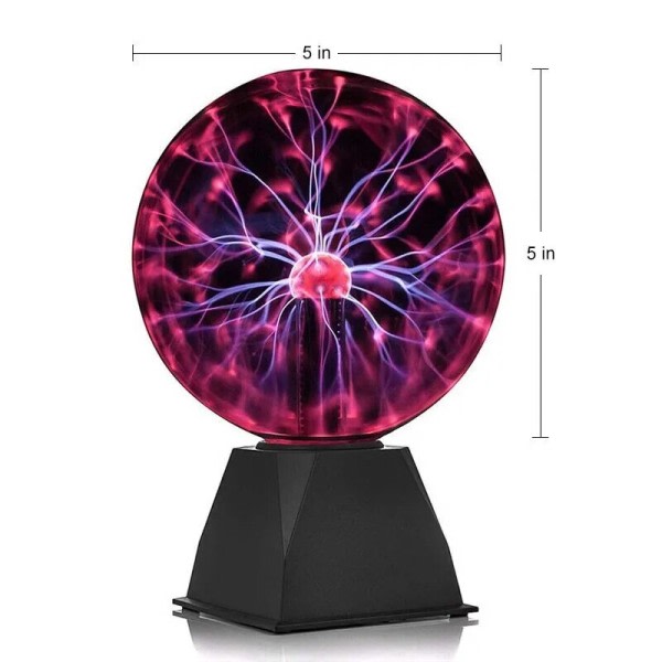 Magic Plasma Ball Lampa LED Atmosfär Natt Ljus Touch ljud kontroll Glas Plasma Ljus