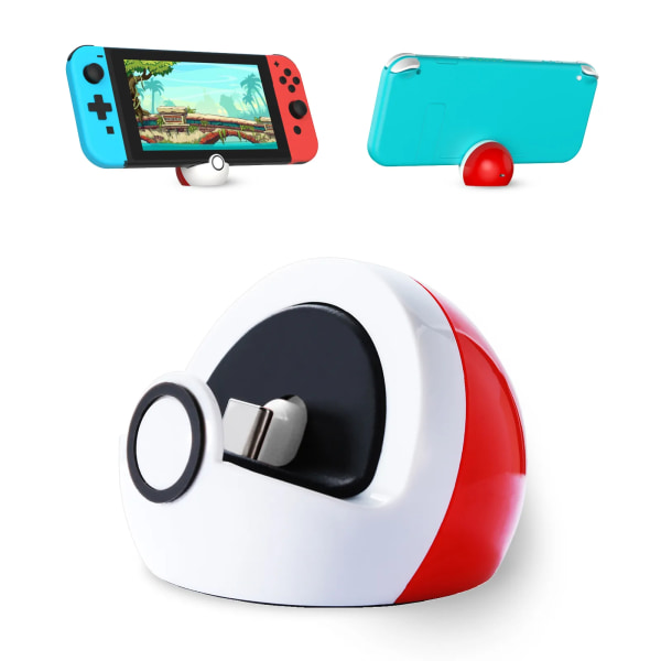 Mini Opladning Dock Kompatibel med Nintendo Switch og Switch Lite Portable Docking Station