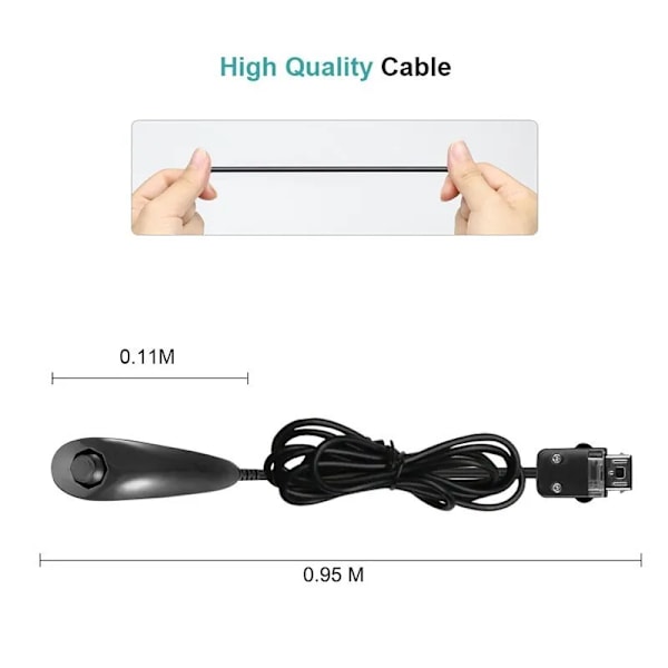Wired Nunchuck For Nintendo Wii Game Controller