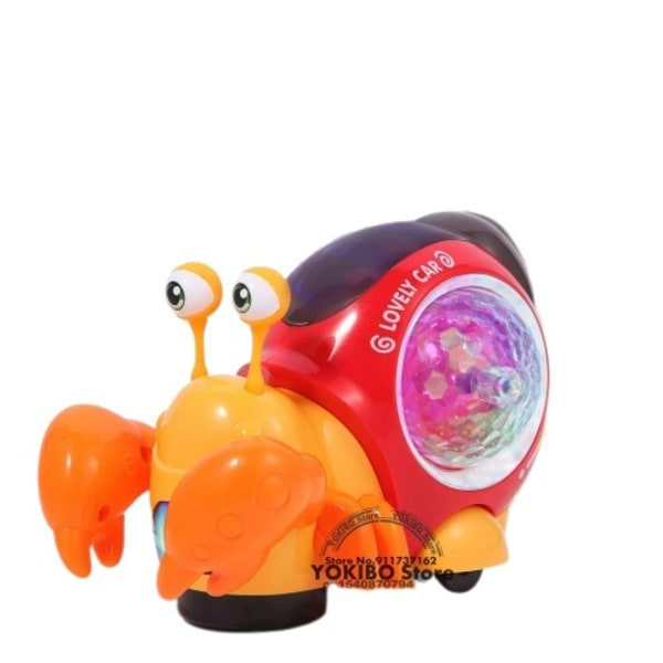 Crawling Krabbe Baby Leker med Musikk LED Light Up Interactive Musical Toys