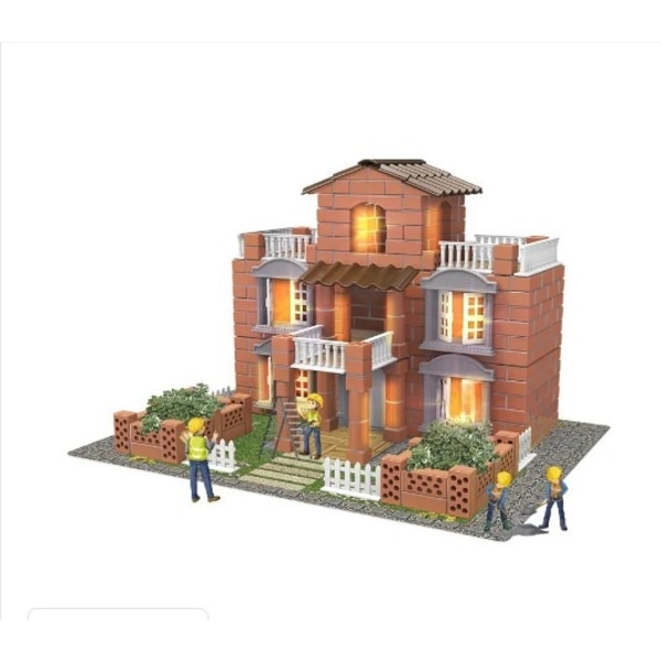Gjør-det-selv murstein dukkehus casa miniatyr sett mini villa bygg modell dukke hus montere leke for barn