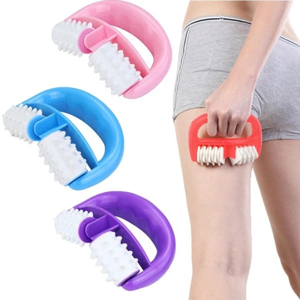 1 bitar Blå D Typ Fett Kontroll Roller Massager Celluliter Ben Buk Nacke Blinkor Snabb Anti celluliter Ansiktslyft Massage Rull
