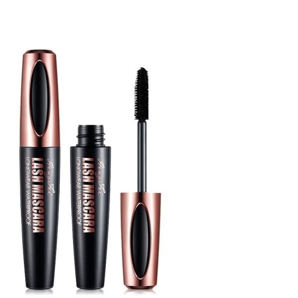Vattentät Rimel 4D Side Fiber Fransar Mascara Förlänger Ögonfransar Tillväxt fransar