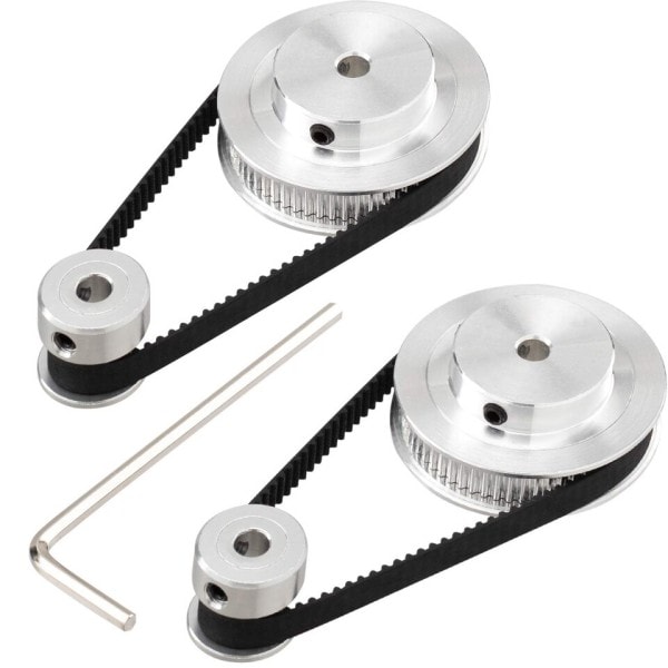 GT2 synkroninen pyörä 20&60 hampaat 5mm reikä alumiini jako hihnapyörä