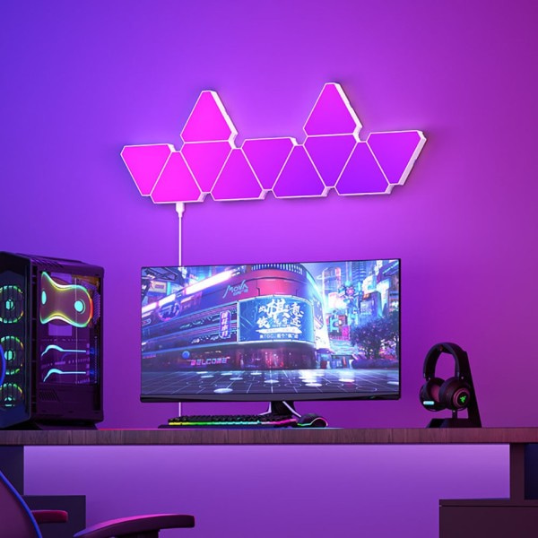 LED Trekantet Quantum Lampe RGB Væg Lampe Smart Pickup Rhythm Baggrund Lys