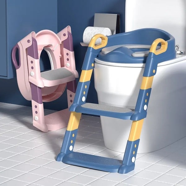 Trapp Stil Barn's Toalett Pojke och Flicka Baby Toalett Fallbart ställ Step Pall Barn Step Toalett Sits