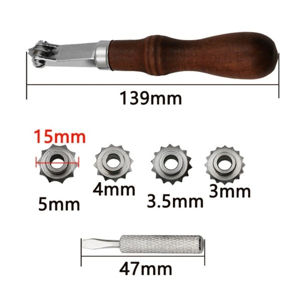 Leathercraft Spacer Værktøj Spacer Embossing System Set Sying Stitch Spacer Stitching Hjul Marker Værktøj
