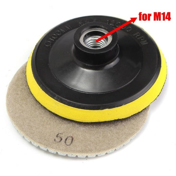 16 stykker 4 tommer 100 mm diamant polering puder sæt