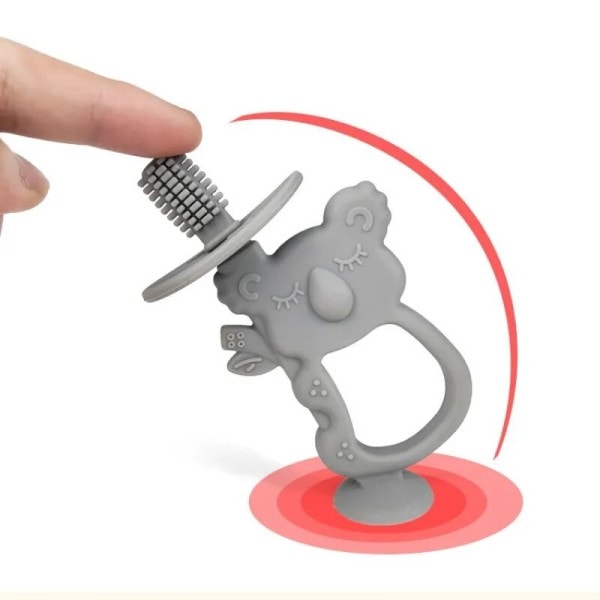 Baby Silicon Trening Tannbørste BPA Gratis Dyr Koala Safe Toddle Binning Tygge Leker